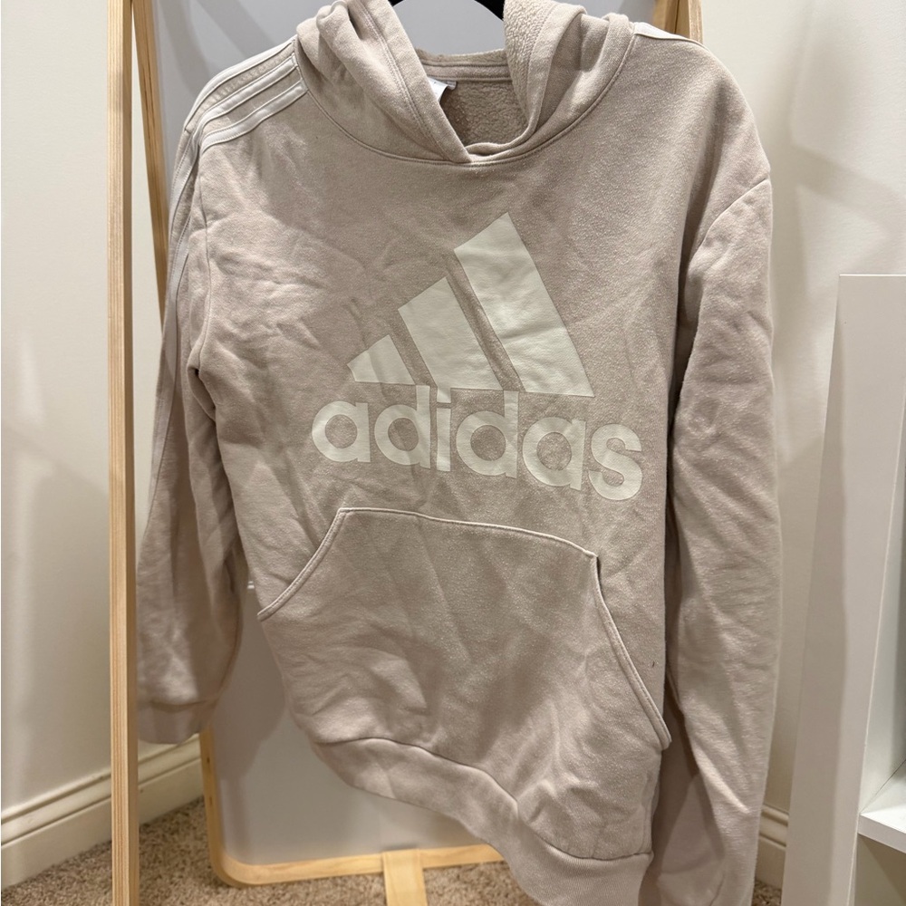 Adidas boys cream Hoodie Sweater